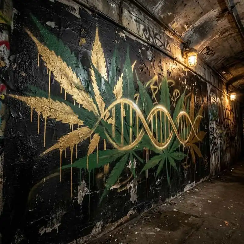 Cannabis seeds and plants background